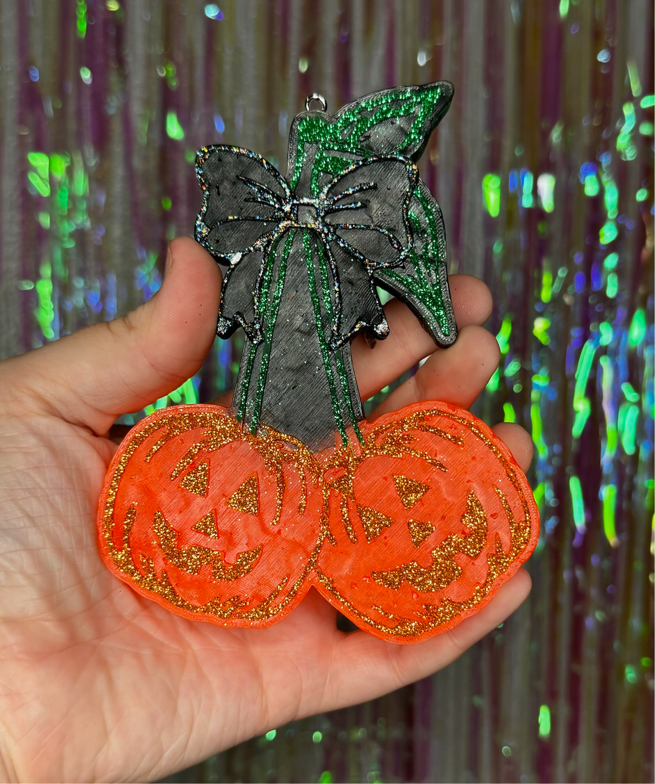 .Pumpkin Cherries - Orange & Black