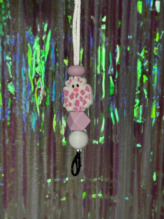 ..Pink Ghost Cow Hanger