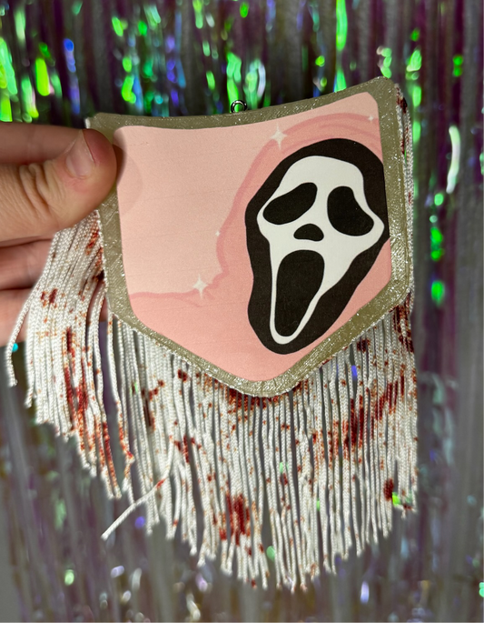 .Mask Pocket with Fringe